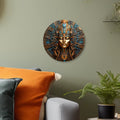 Aluminum Flower Relief Wreath, Retro Painted
