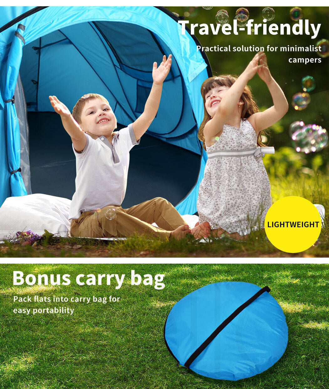 Pop-Up 4-Person Camping Tent