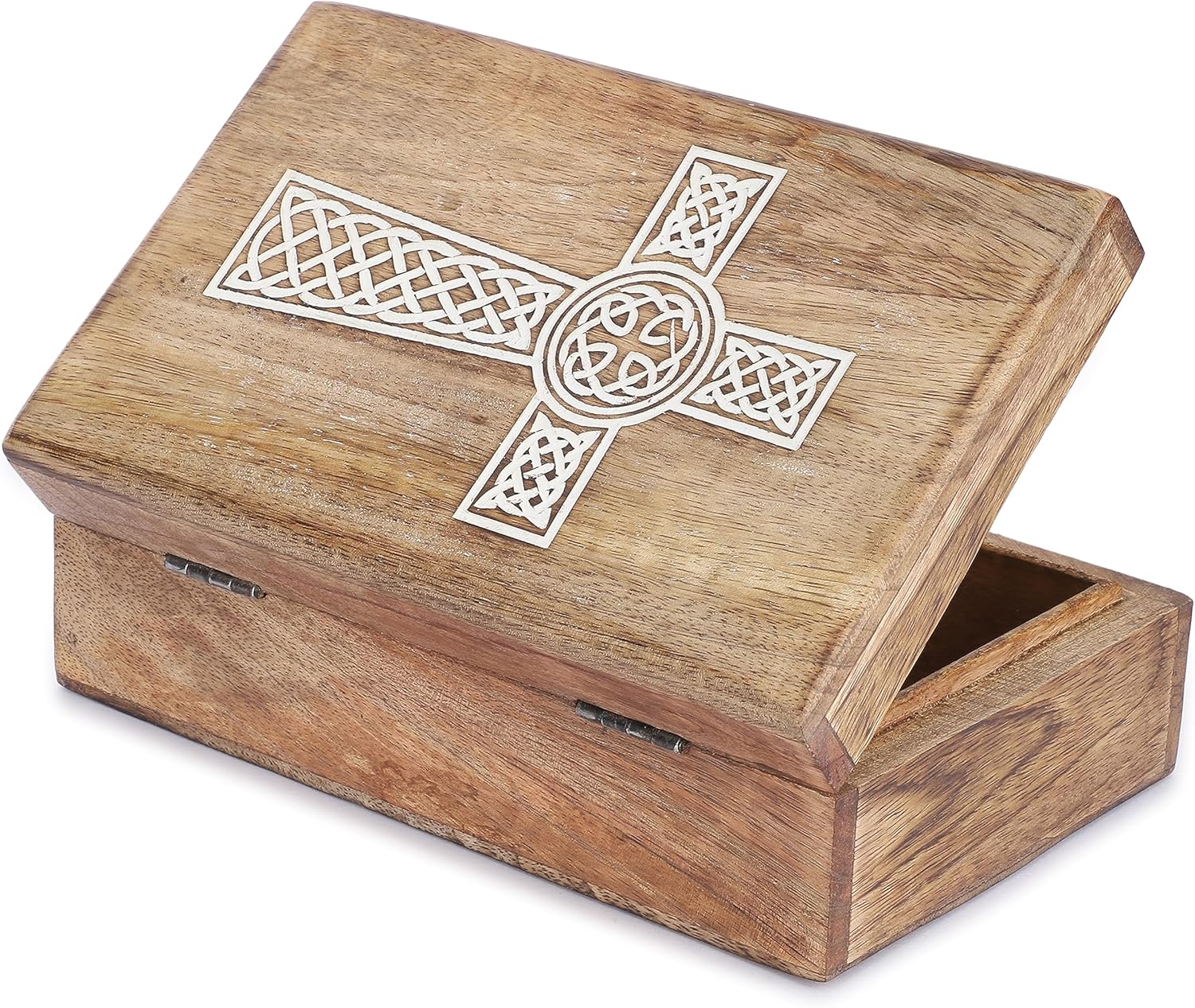 Handmade Decorative Wooden Jewelry Box French Rope -8X5 Inch