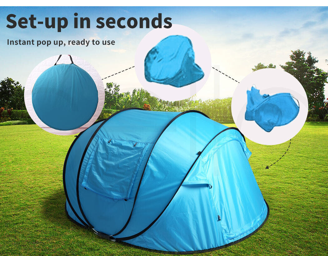Pop-Up 4-Person Camping Tent
