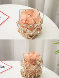 Himalayan Warm White Salt Lamp Natural Crystal Hand Carved Night Light