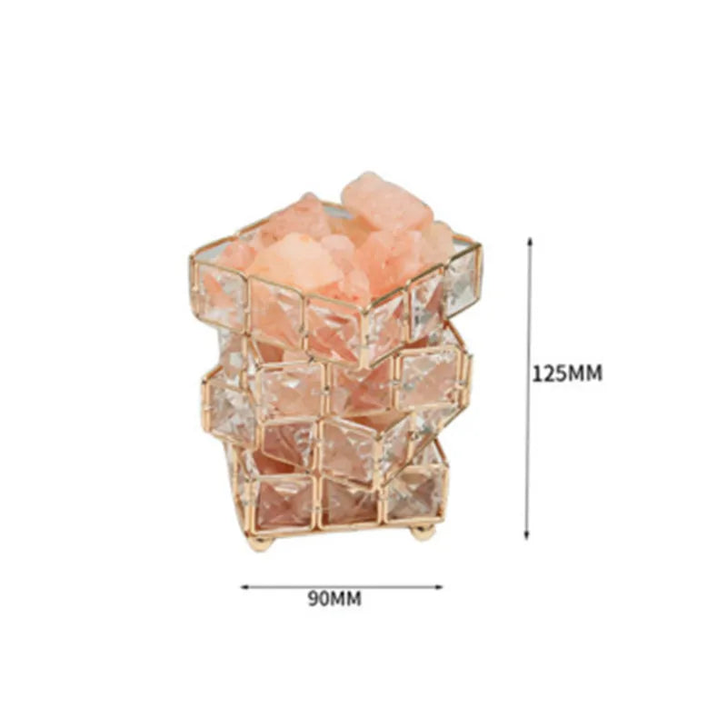 Himalayan Warm White Salt Lamp Natural Crystal Hand Carved Night Light