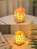 Himalayan Warm White Salt Lamp Natural Crystal Hand Carved Night Light
