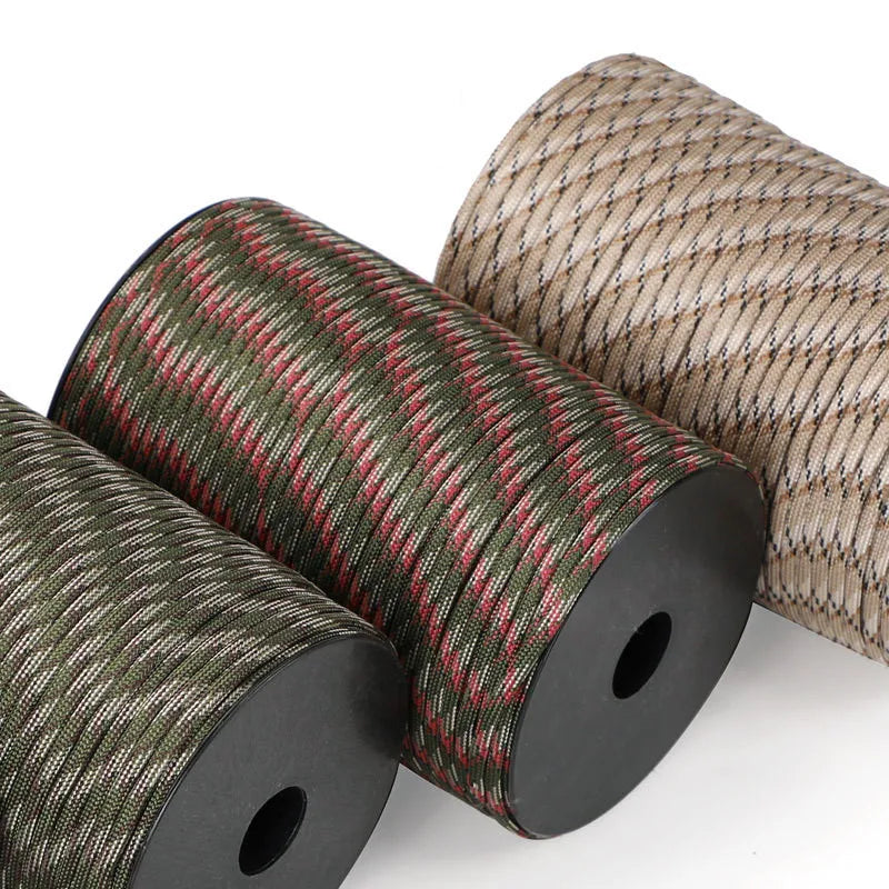 30M/ 50M/ 100M 550 Paracord 9-Core Military Standard Rope 4mm Survival