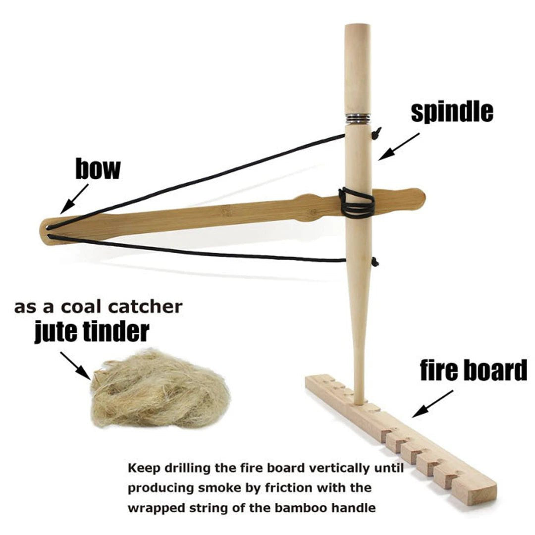 Bow Drill Fire Starter Kit