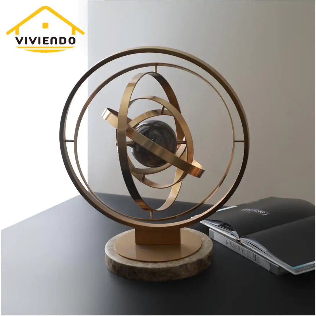 Planetary Marble Globe Sculpture