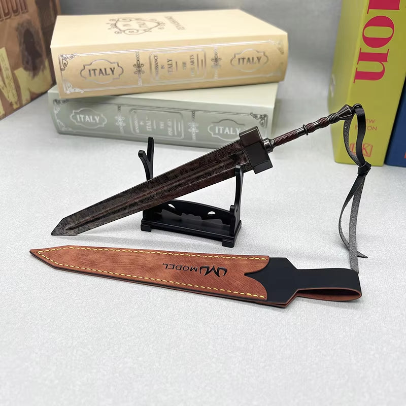 22cm Metal Greatsword 1:6 Medieval Weapon Replica Toy