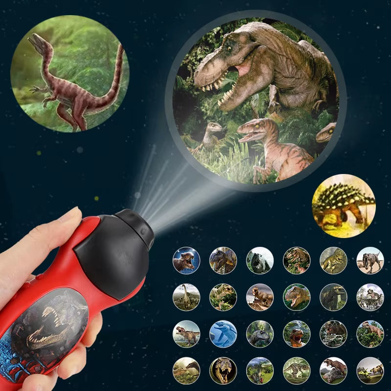 Dinosaur Shark Projector Flashlight - Educational Night Toy