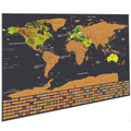 Deluxe Travel Scratch Maps with Detailed Country, Cities, Landmarks