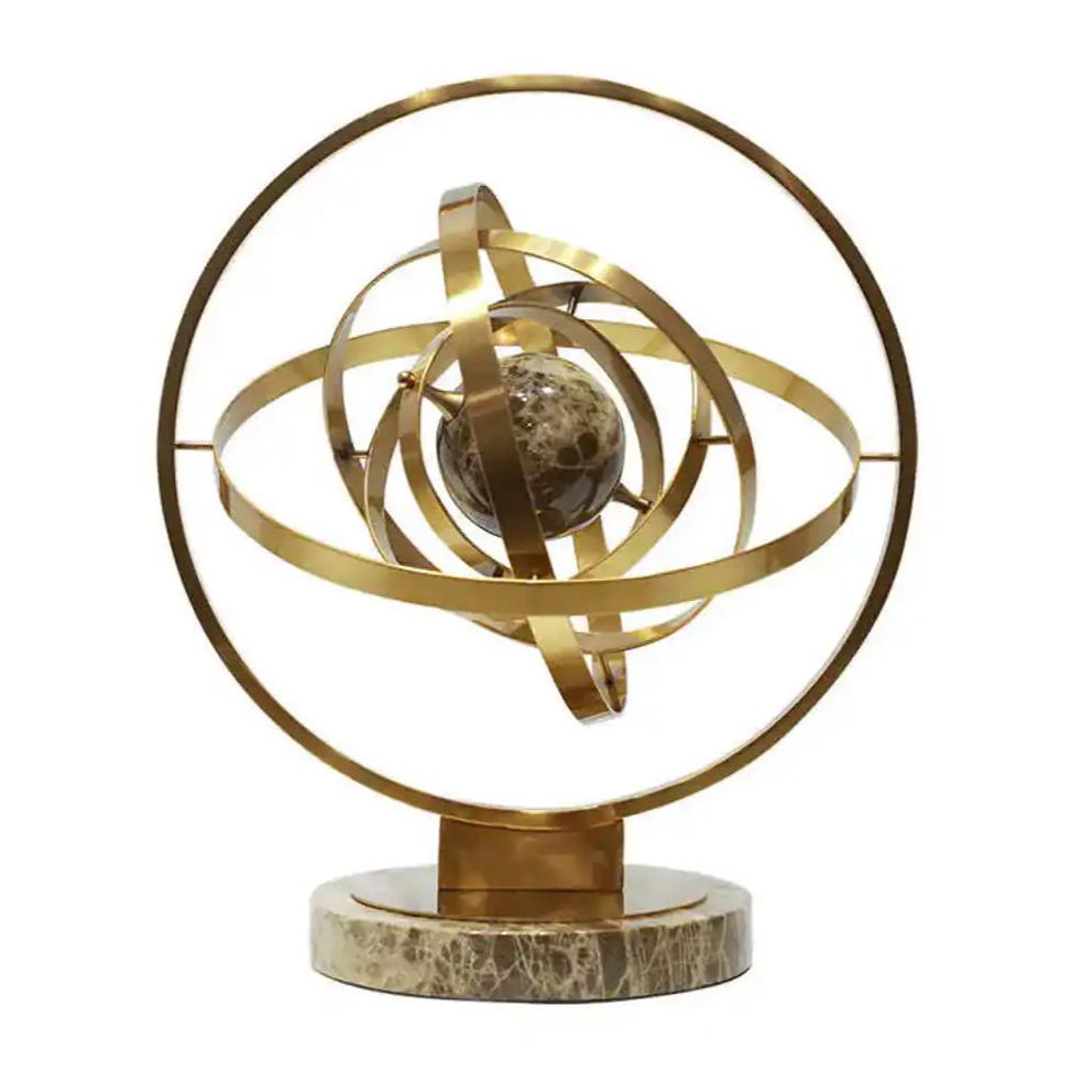 Planetary Marble Globe Sculpture