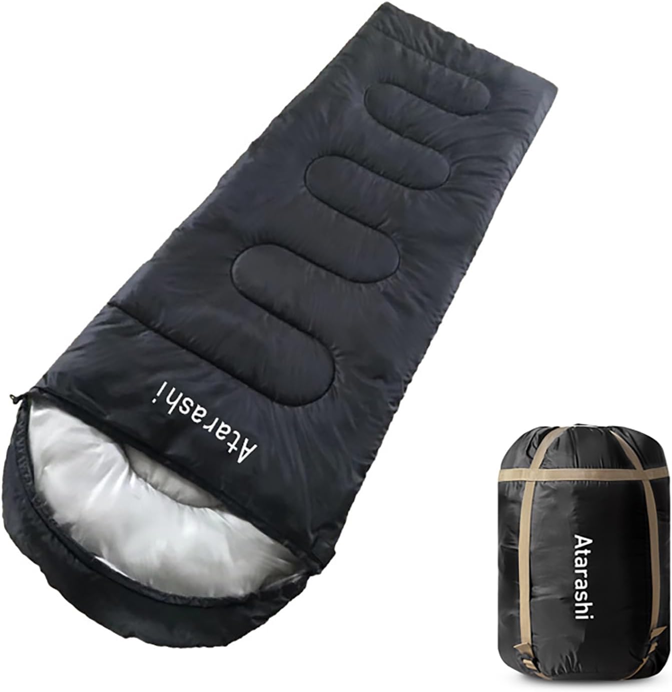 Camping Sleeping Bag- 4 Seasons for Adults, Light, Warm