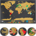 Deluxe Travel Scratch Maps with Detailed Country, Cities, Landmarks