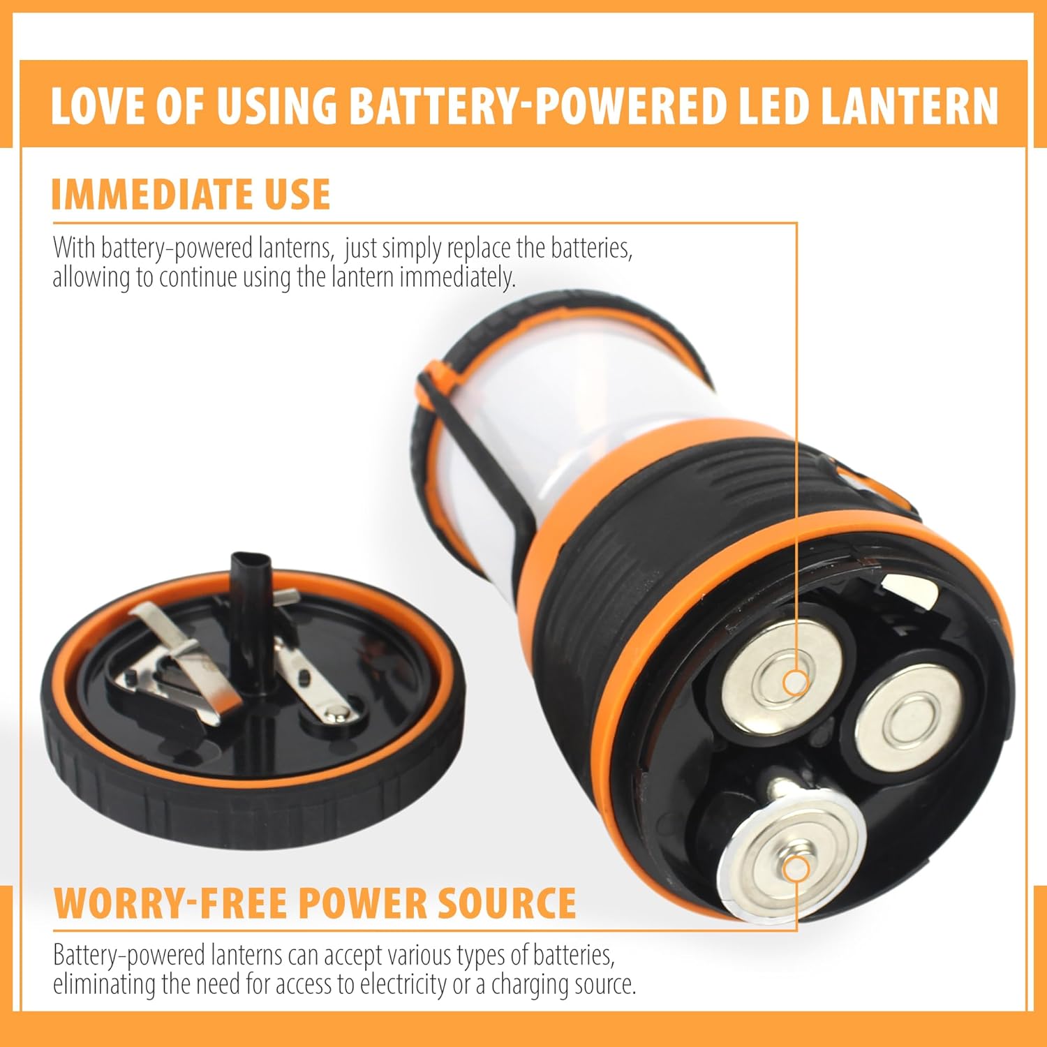 2 Pack LED Camping Lantern, Battery Powered LED 1800LM