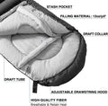 Camping Sleeping Bag- 4 Seasons for Adults, Light, Warm