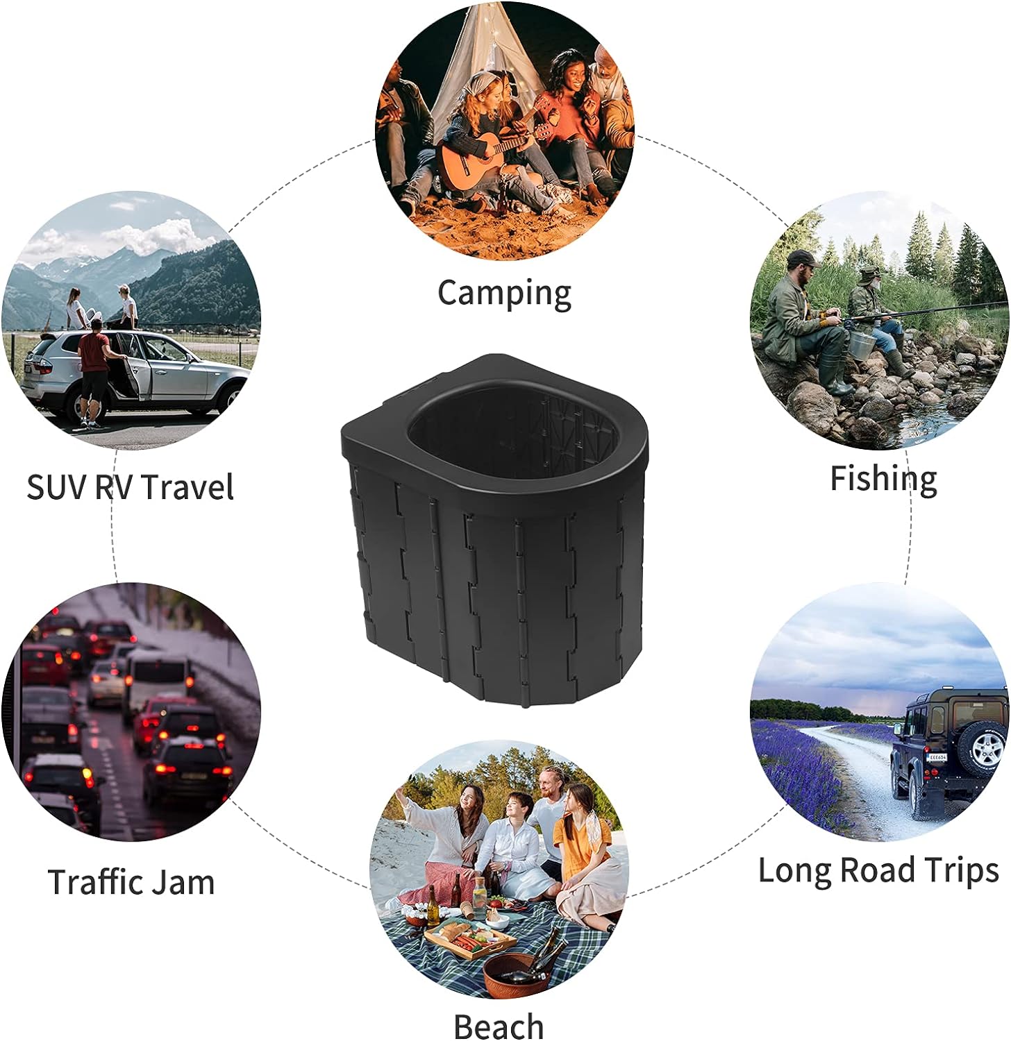 Portable Toilet for Camping, Potty Travel Toilet