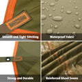 Waterproof Portable Tarp Multifunctional Outdoor Camping Traveling (Brown)