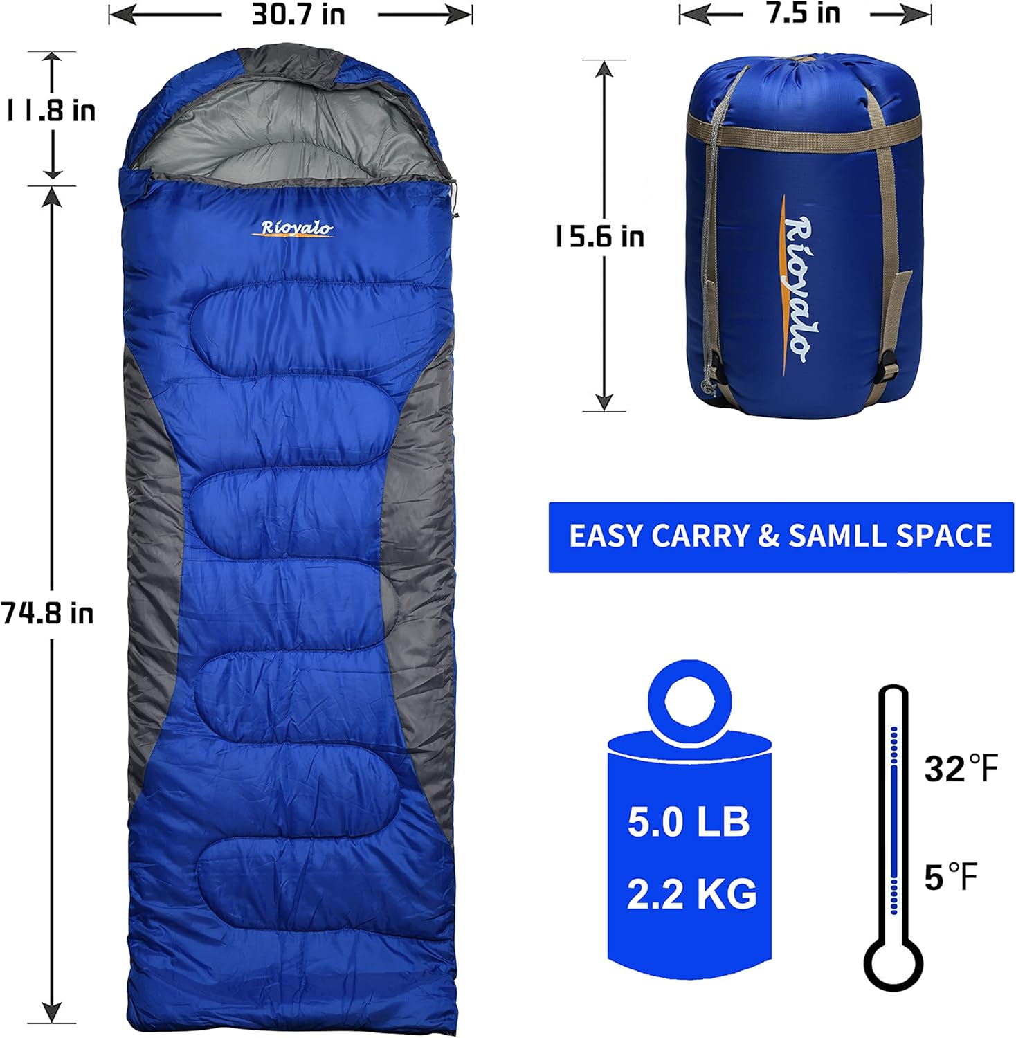 0-Degree Winter Sleeping Bags for Adults