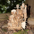Colorful 3D Wooden Puzzle Magic Castle Movable Building Kit