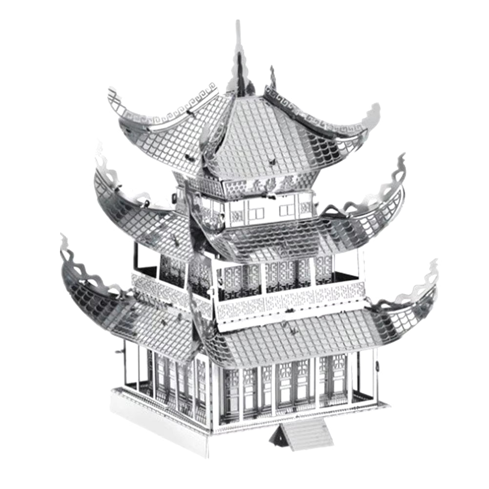 Yueyang Tower 3D Metal Puzzle Kit DIY Laser Cut Toy for Kids