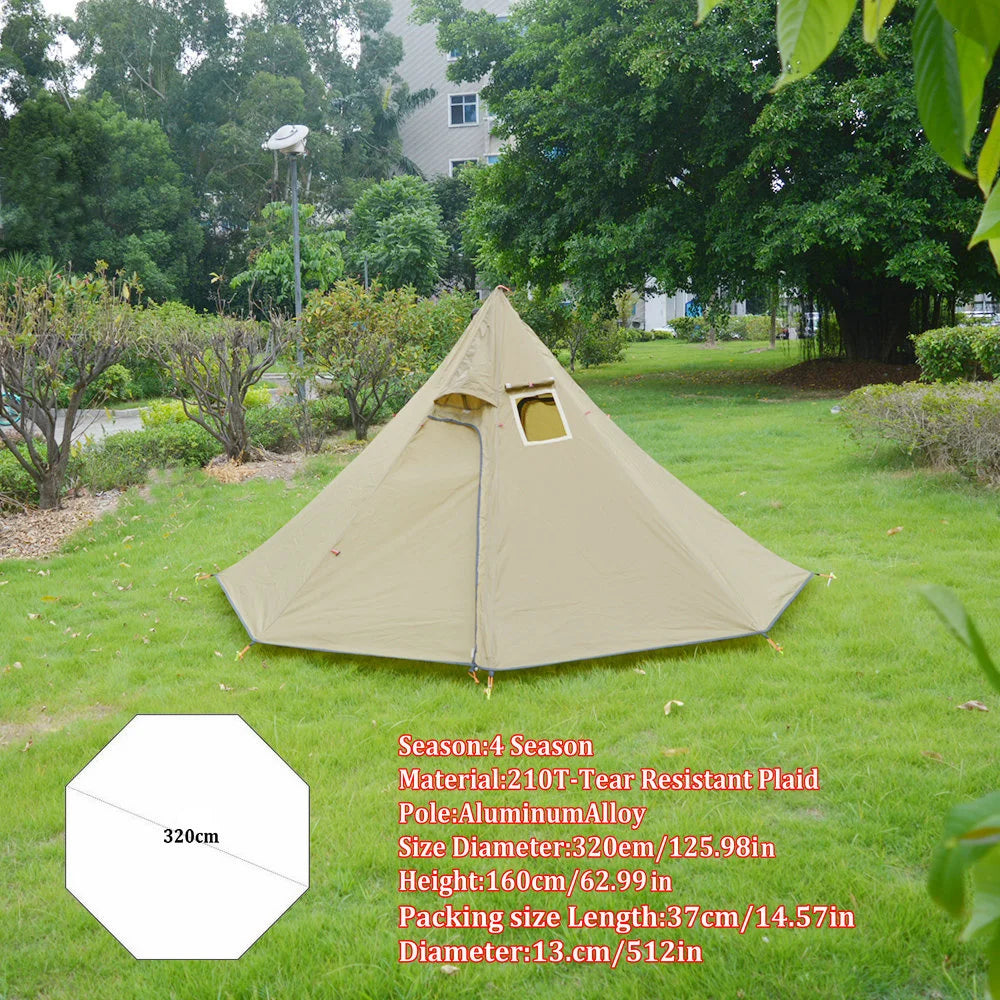 Tent Ultralight Waterproof Silnylon for 3-4 People