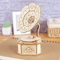 3D Wooden Gramophone Music Box Puzzle Kit for Teens & Adults
