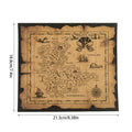 Pirate Treasure Hunt Map Vintage Retro Wall Art Canvas Poster