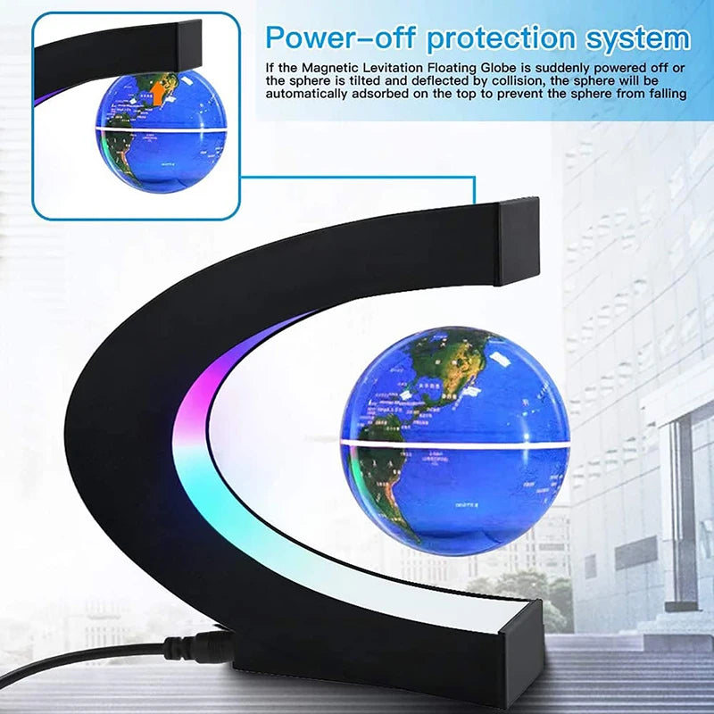 Magnetic Levitation Globe LED Light World Map Antigravity Lamp