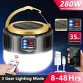 Outdoor Solar LED Camping Lanterns, USB Rechargeable, Portable