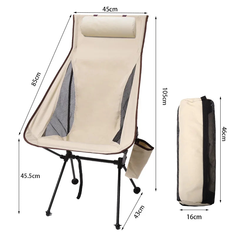 Portable Outdoor Camping Folding Chair Widened Ultra Light