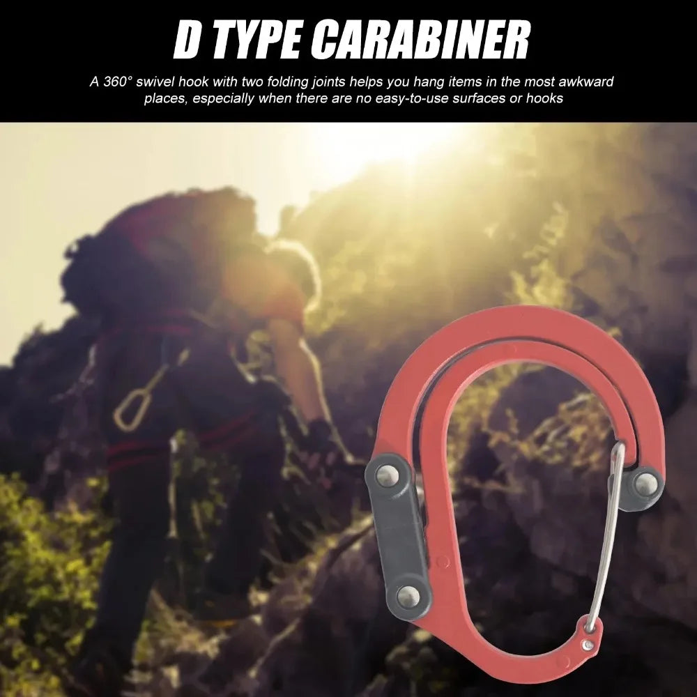 360° Rotating Multifunctional Hybrid Gear Clip Carabiner Buckle