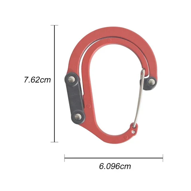 360° Rotating Multifunctional Hybrid Gear Clip Carabiner Buckle