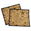 Pirate Treasure Hunt Map Vintage Retro Wall Art Canvas Poster