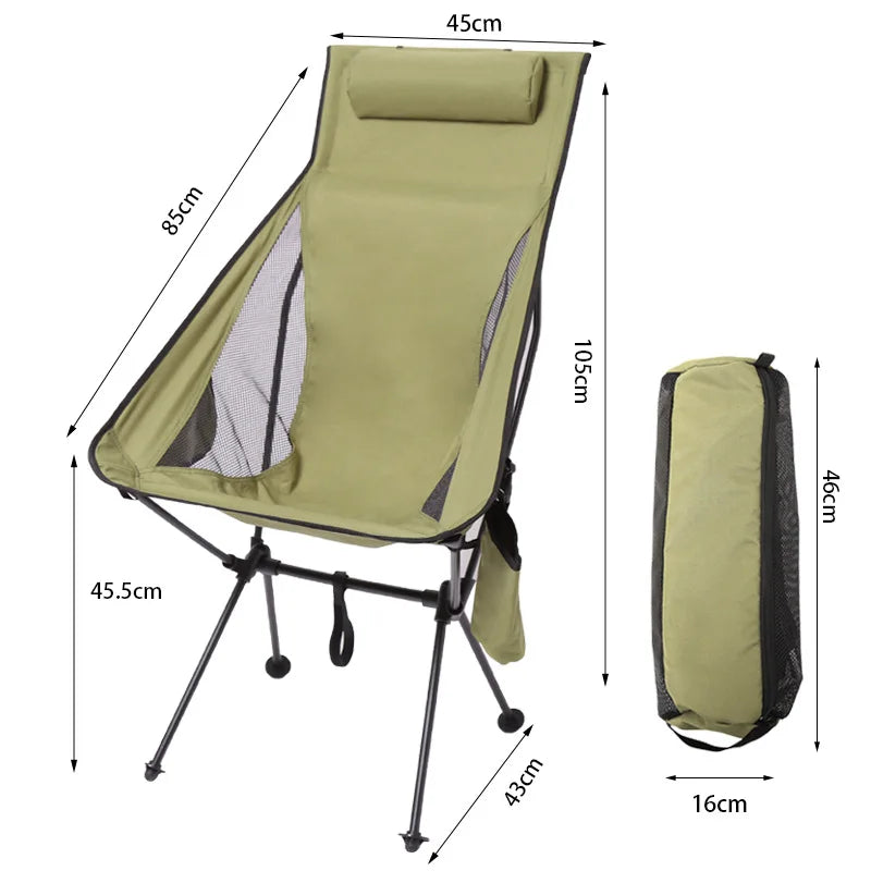 Portable Outdoor Camping Folding Chair Widened Ultra Light