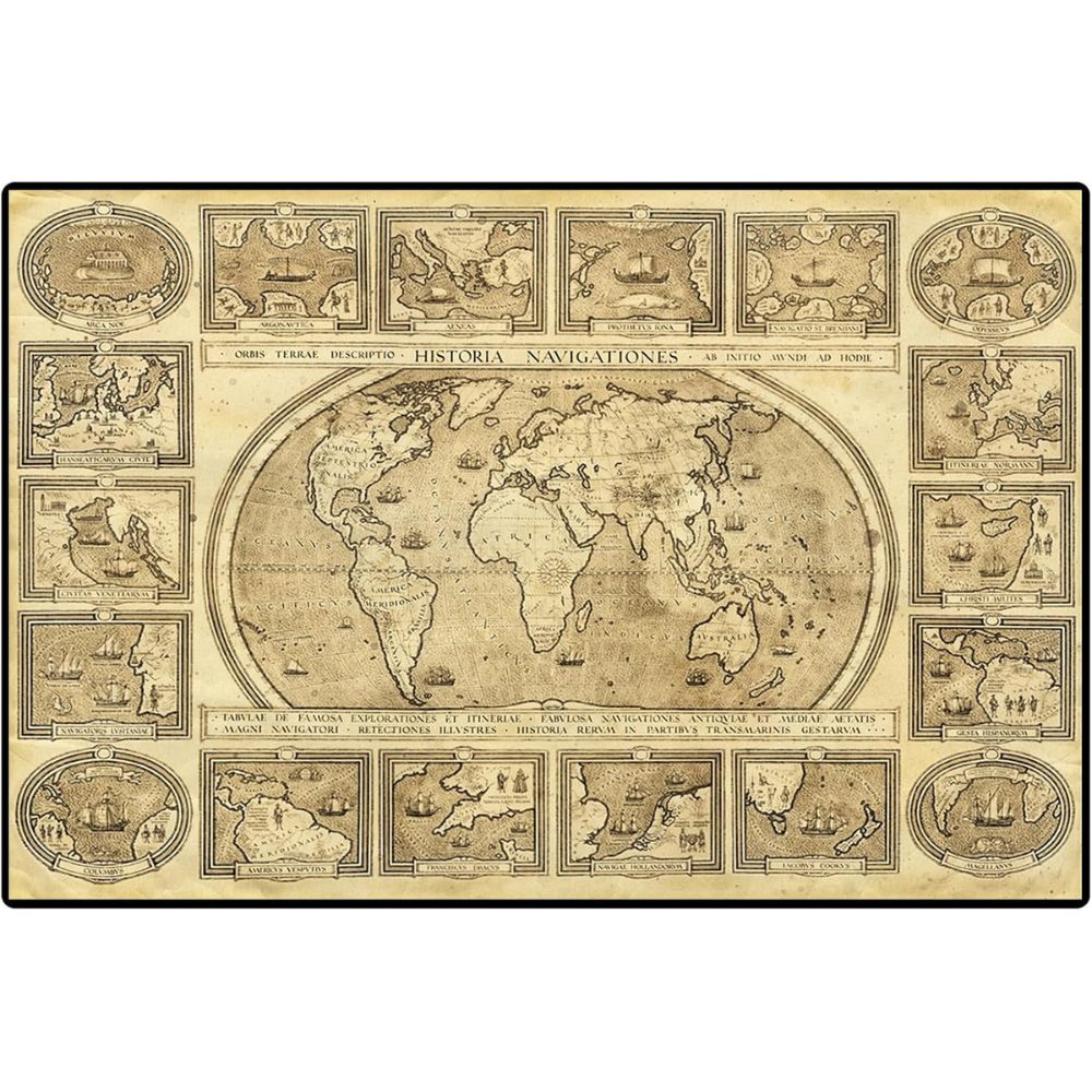 World Map 3D Non-Slip Mat