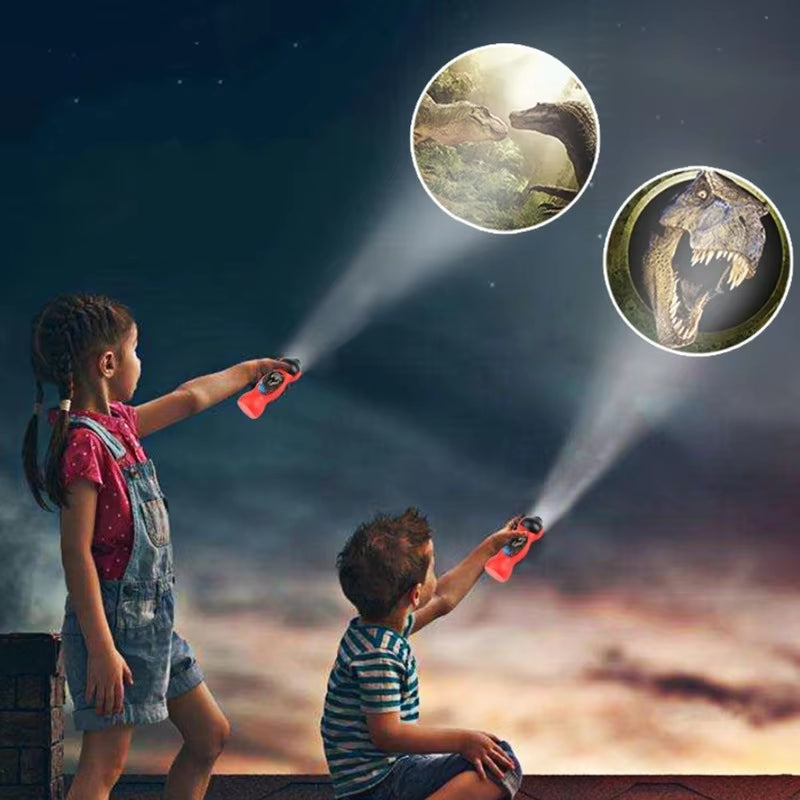 Dinosaur Shark Projector Flashlight - Educational Night Toy