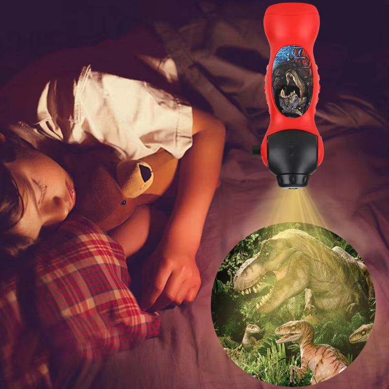 Dinosaur Shark Projector Flashlight - Educational Night Toy