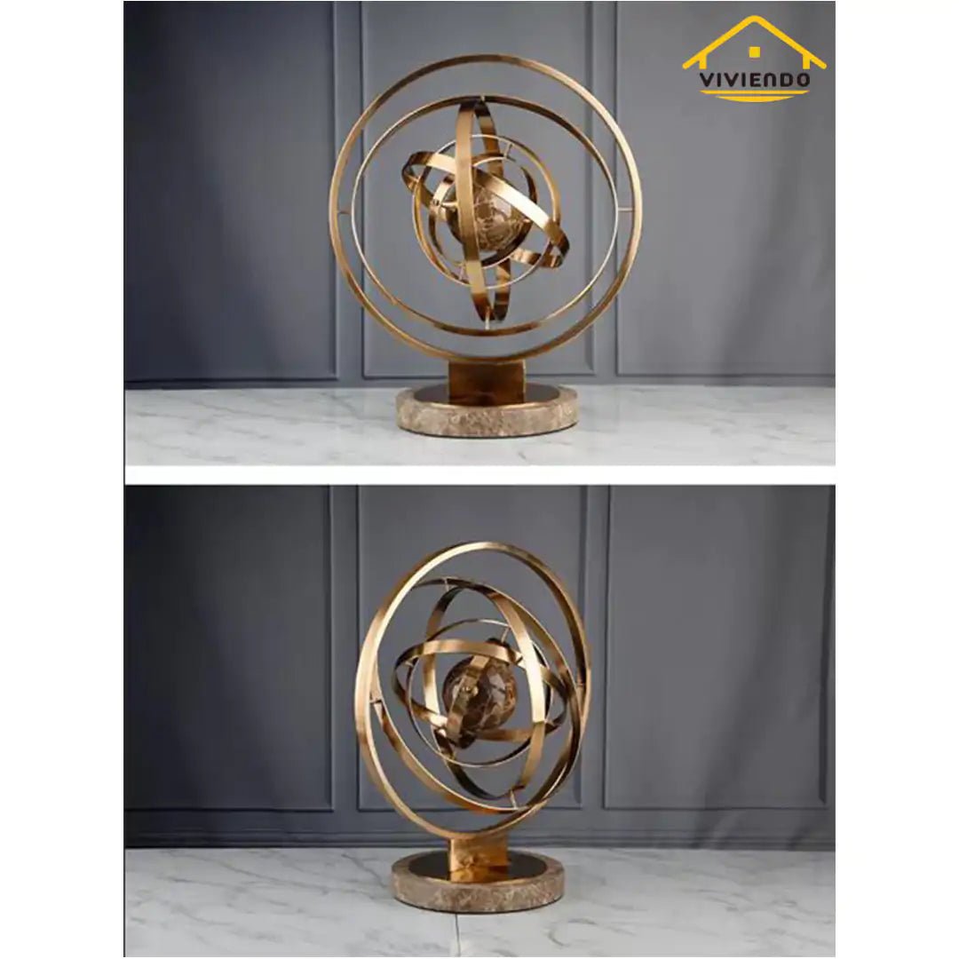 Planetary Marble Globe Sculpture