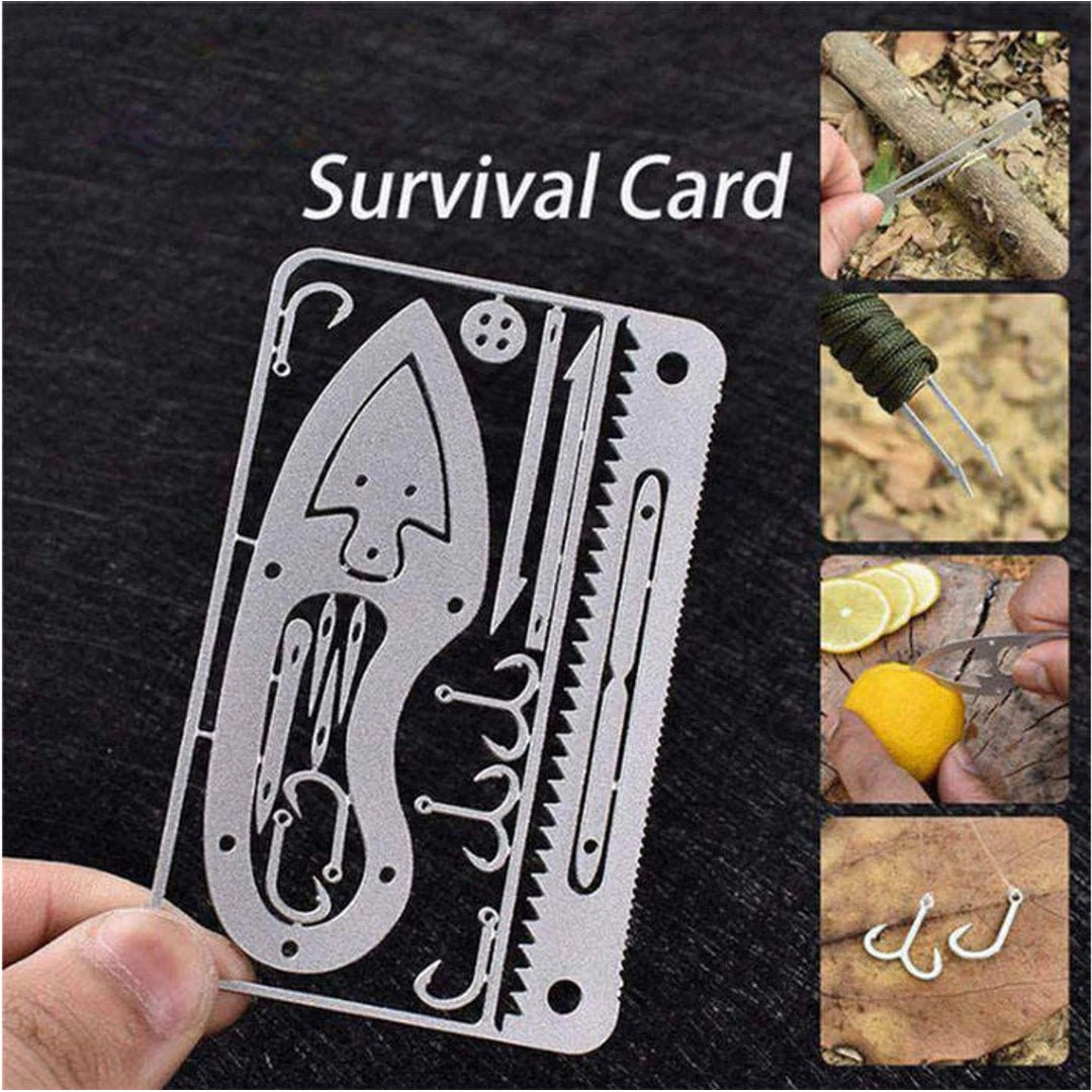 Multi-Tool Survival Card 4pcs Set